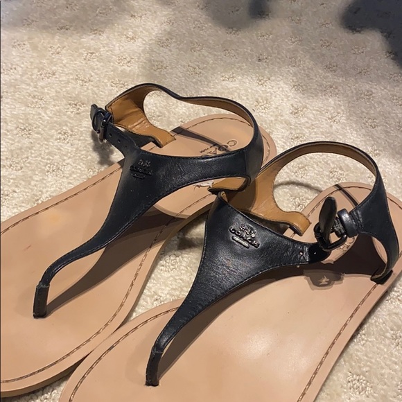 Coach Leather Sandals - Picture 1 of 3